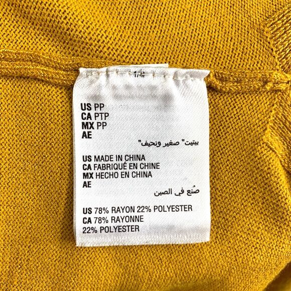 JM Collection Womens Cardigan Sweater Duster Laced Cuff Open Mustard 0 Petite - Picture 11 of 12